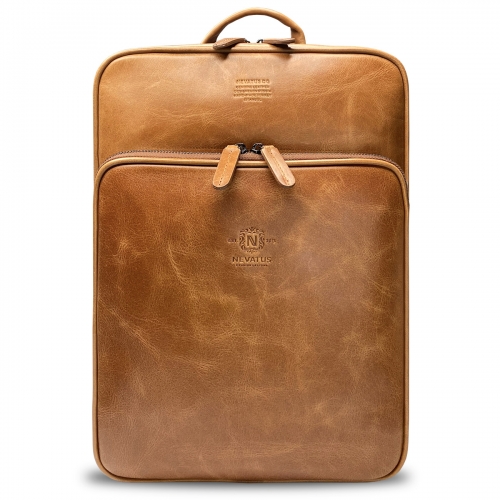 Рюкзак кожаный мужской женский деловой офисный Nevatus DG серии Christopher