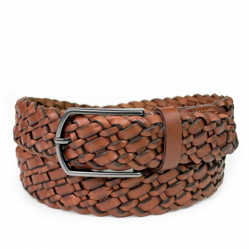 Кожаный мужской плетеный ремень Nevatus DG серии Franklin