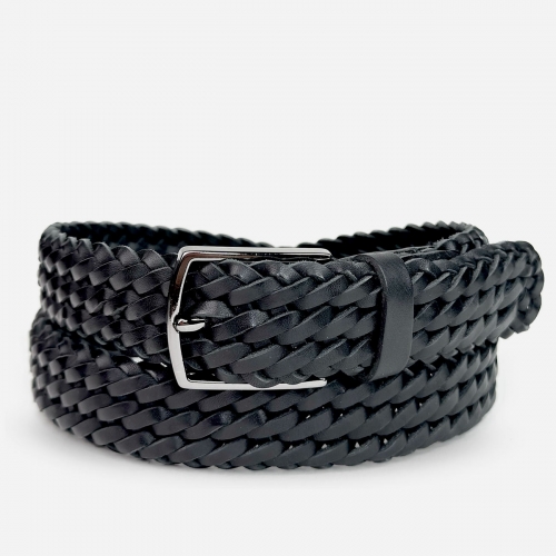 Кожаный мужской плетеный ремень Nevatus серии Матео