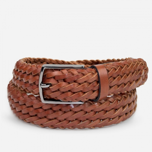 Кожаный мужской плетеный ремень Nevatus серии Матео