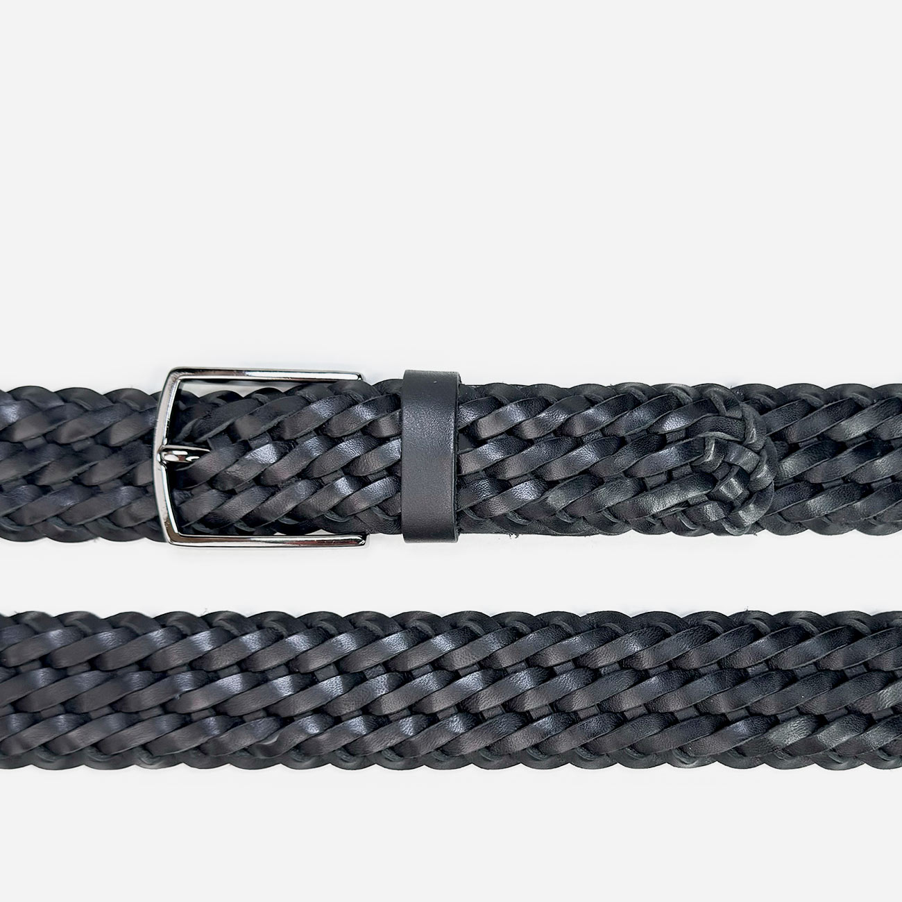 Кожаный мужской плетеный ремень Nevatus серии Матео