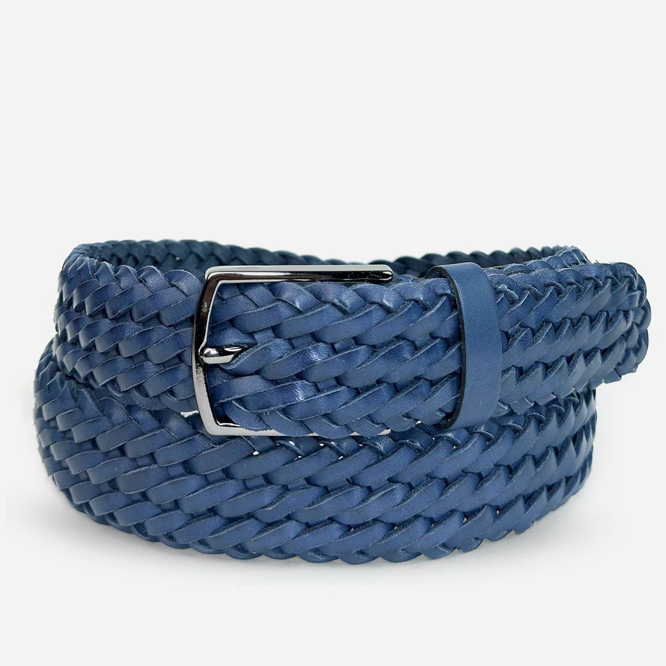 Кожаный мужской плетеный ремень Nevatus серии Матео