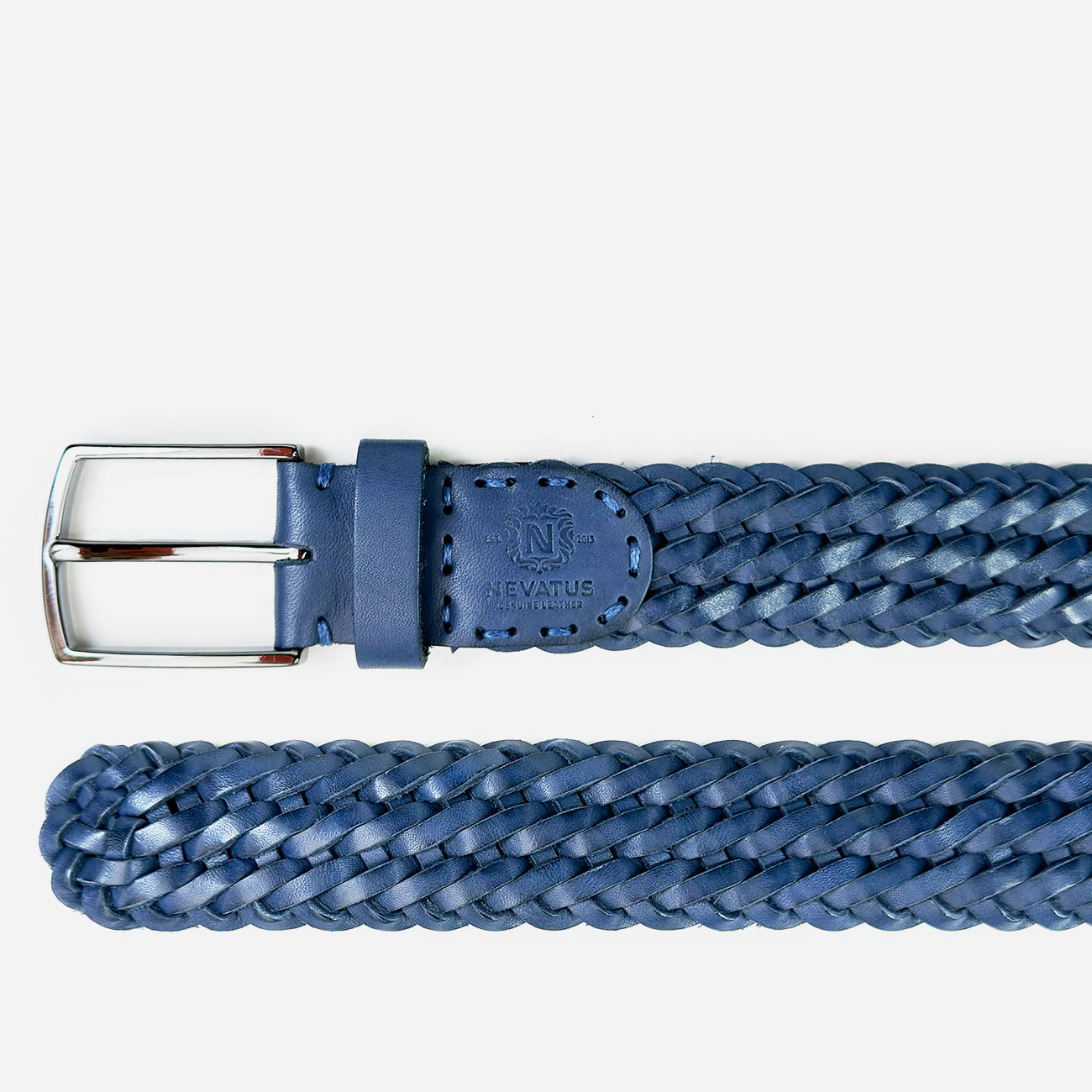Кожаный мужской плетеный ремень Nevatus серии Матео