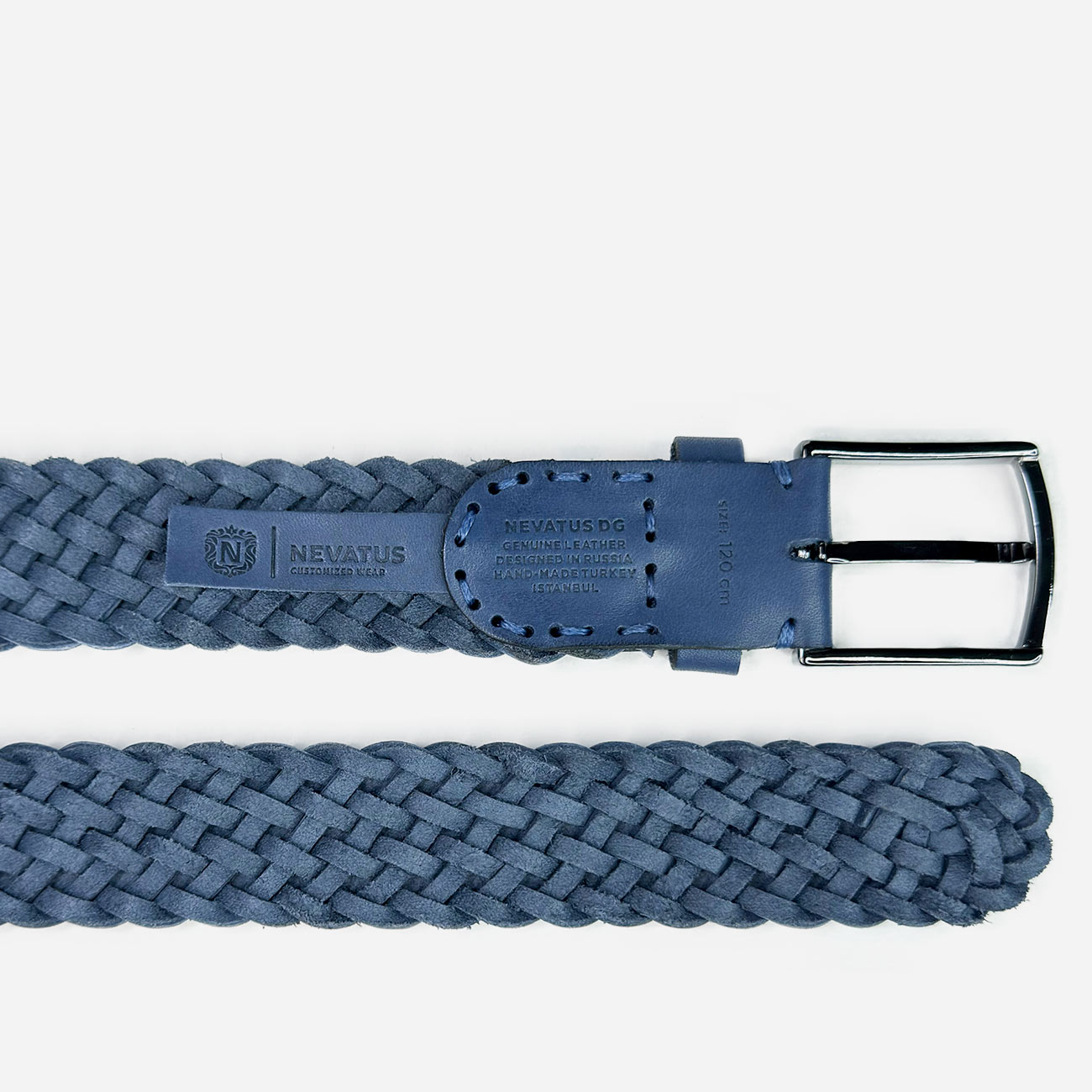 Кожаный мужской плетеный ремень Nevatus серии Матео