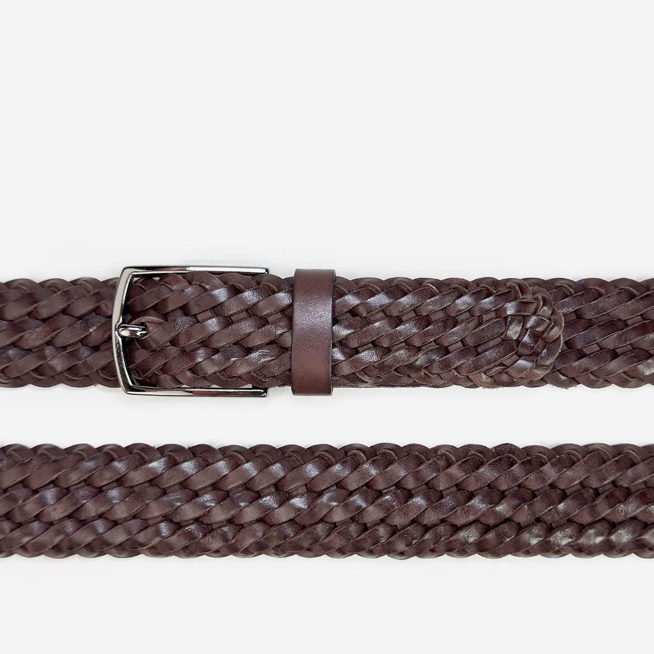 Кожаный мужской плетеный ремень Nevatus серии Матео