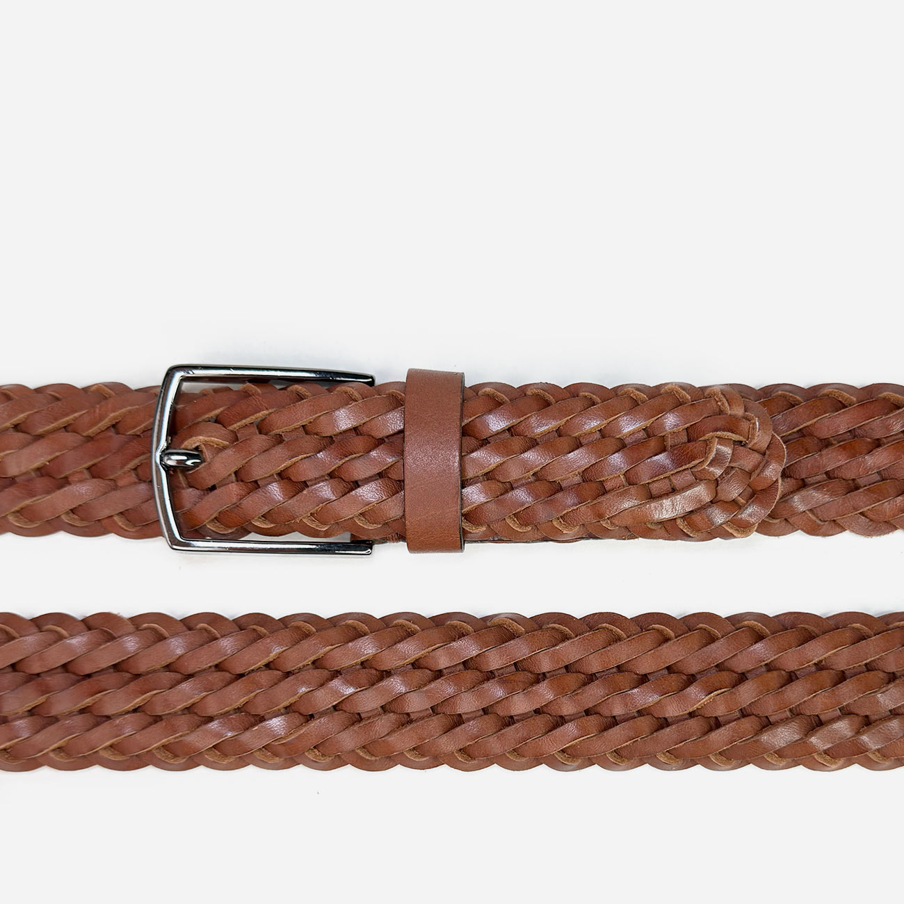 Кожаный мужской плетеный ремень Nevatus серии Матео