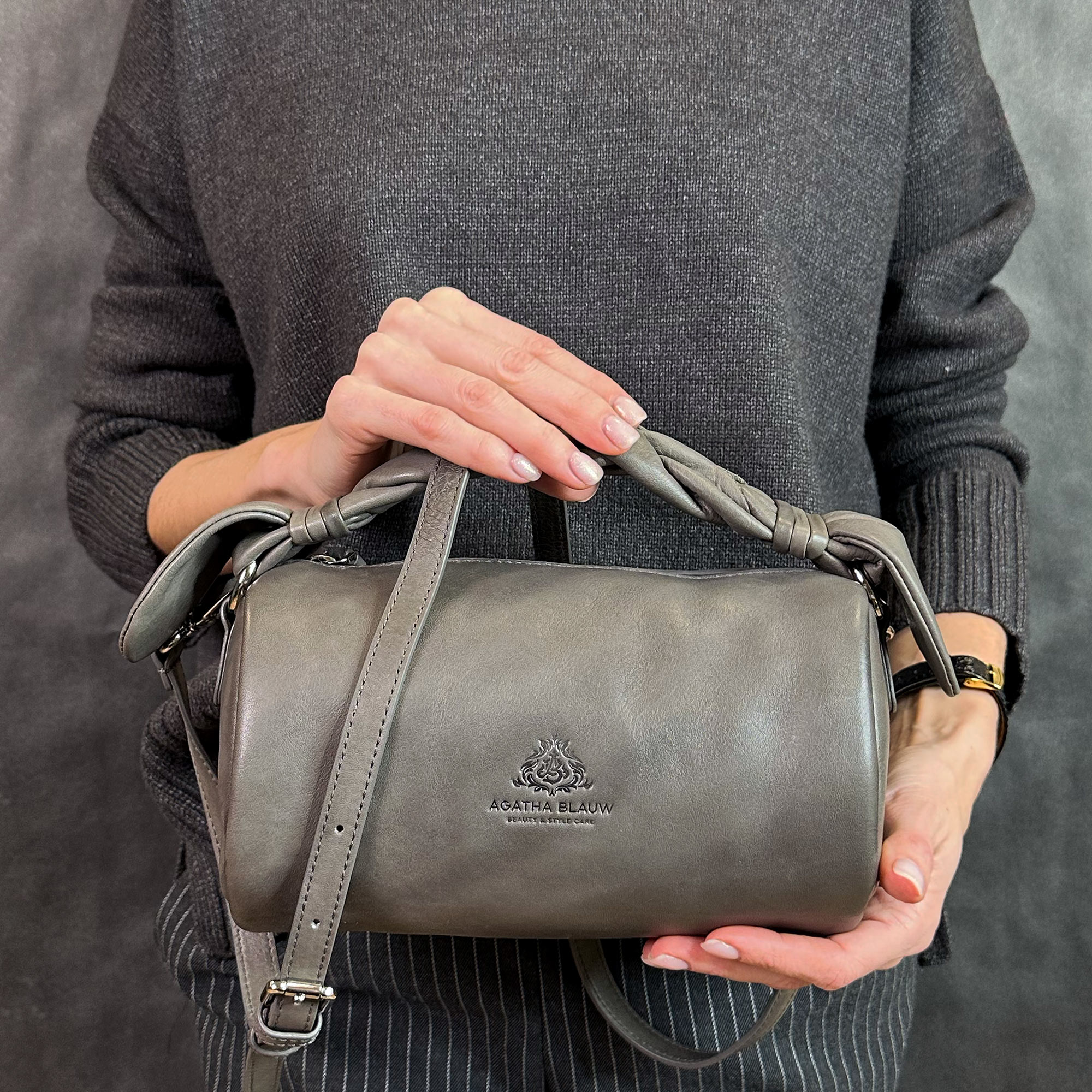 Женская кожаная сумка-тубус Agatha Blauw серии Sunflower