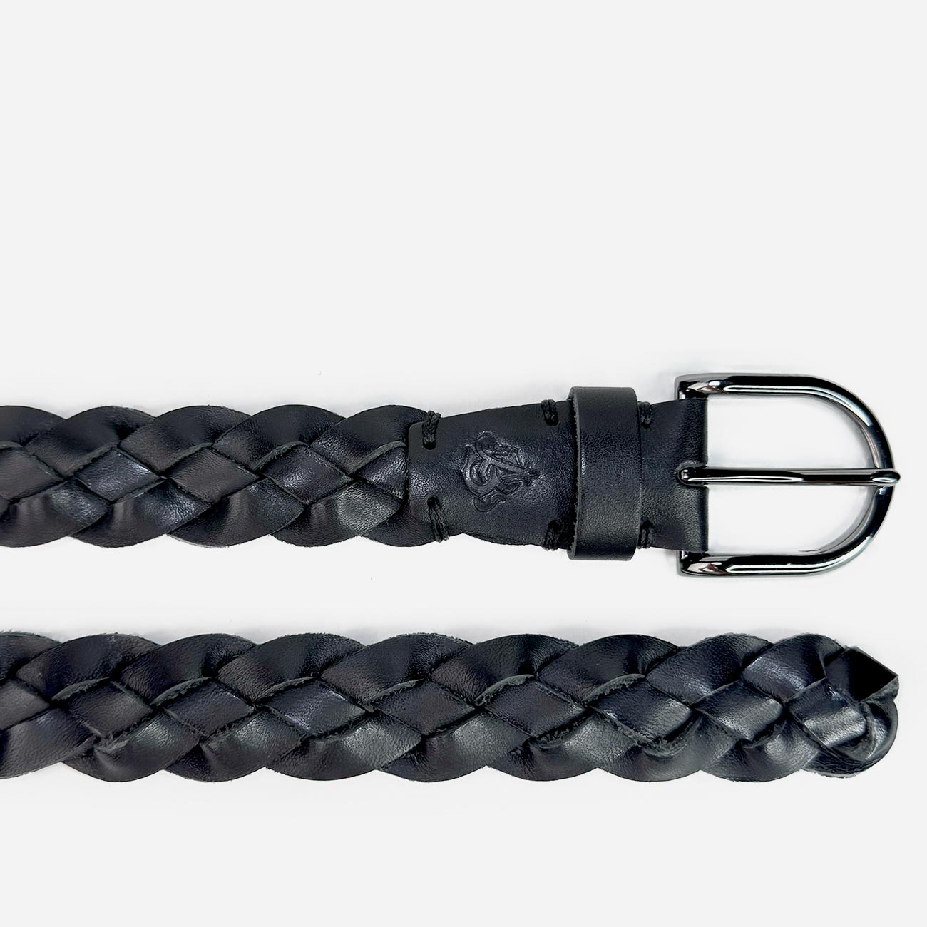 Женский кожаный плетеный ремень Agatha Blauw серии Passiflora