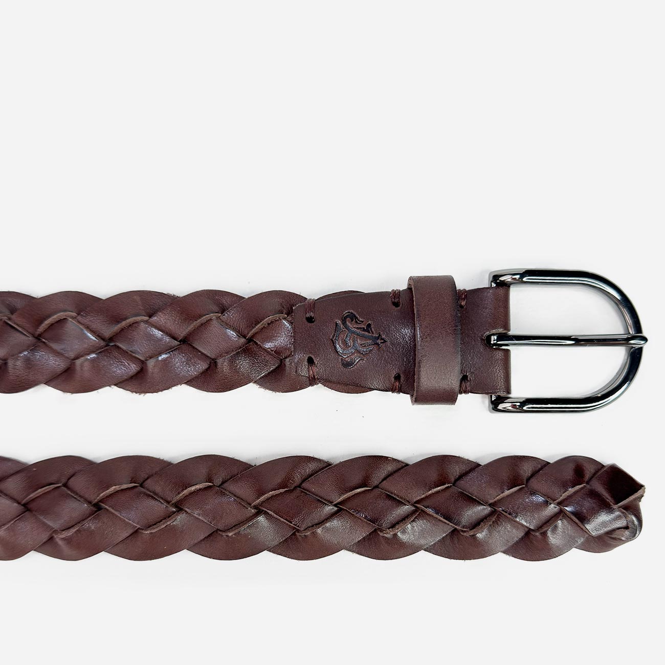 Женский кожаный плетеный ремень Agatha Blauw серии Passiflora