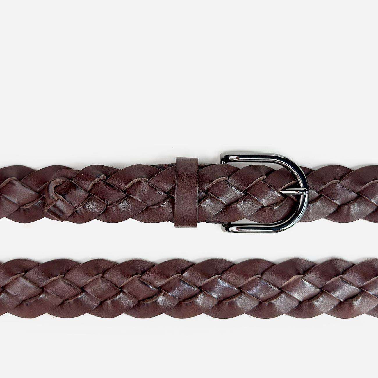 Женский кожаный плетеный ремень Agatha Blauw серии Passiflora