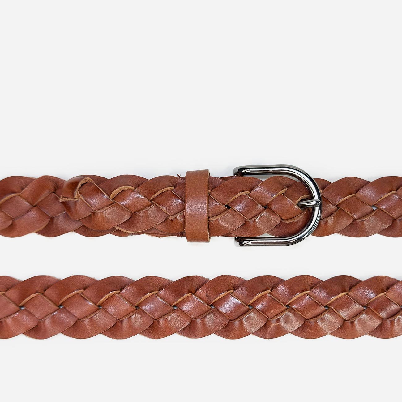 Женский кожаный плетеный ремень Agatha Blauw серии Passiflora