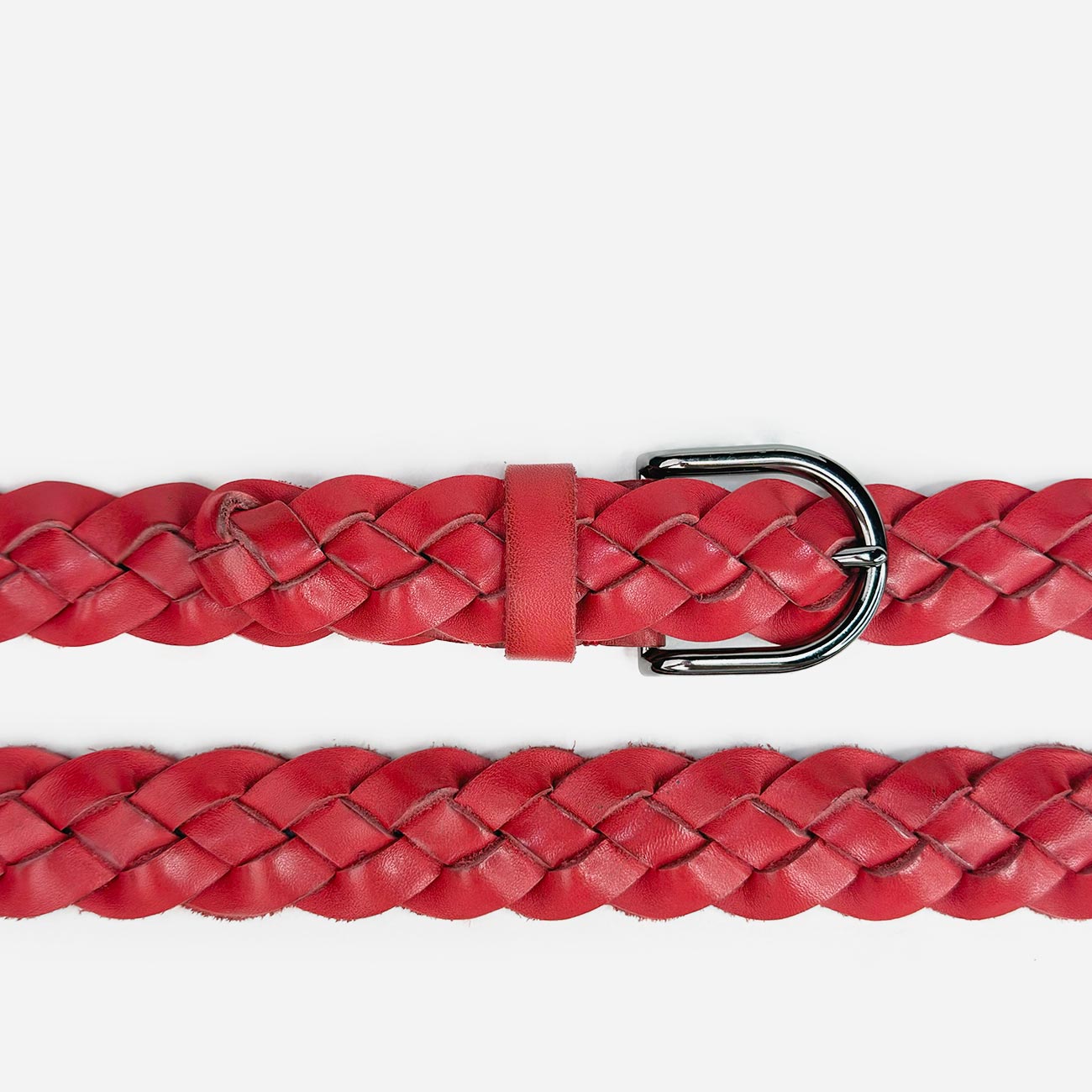 Женский кожаный плетеный ремень Agatha Blauw серии Passiflora