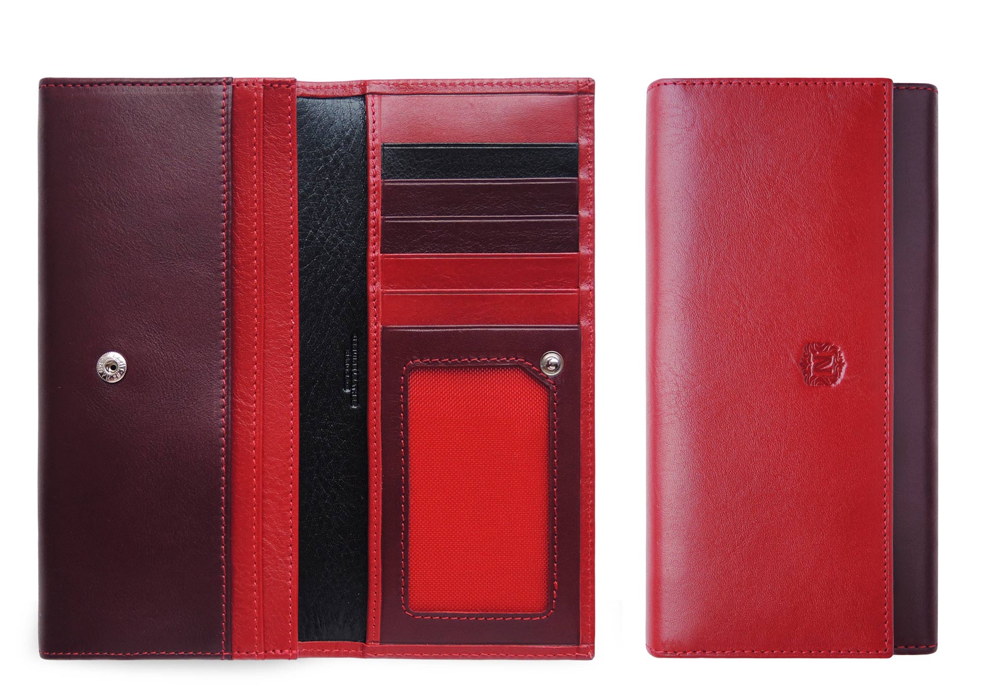 Красный кожаный кошелек для мужчины Nevatus DG