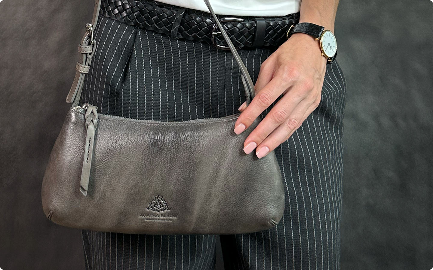 Женская кожаная сумка серии Marigold коллекция Flora бренд Agatha Blauw от Nevatus DG