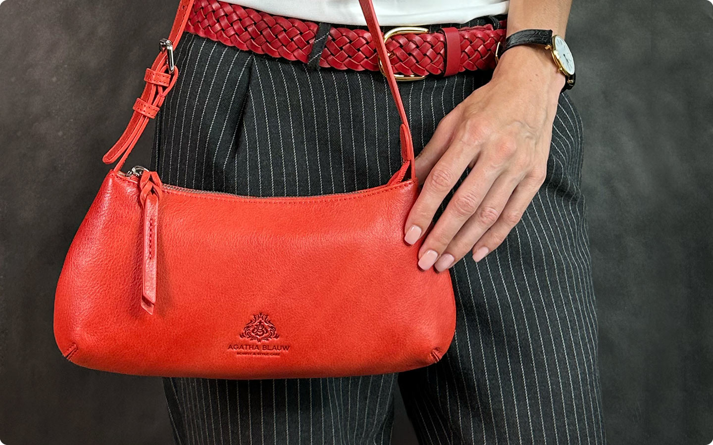 Женская кожаная сумка серии Marigold коллекция Flora бренд Agatha Blauw от Nevatus DG